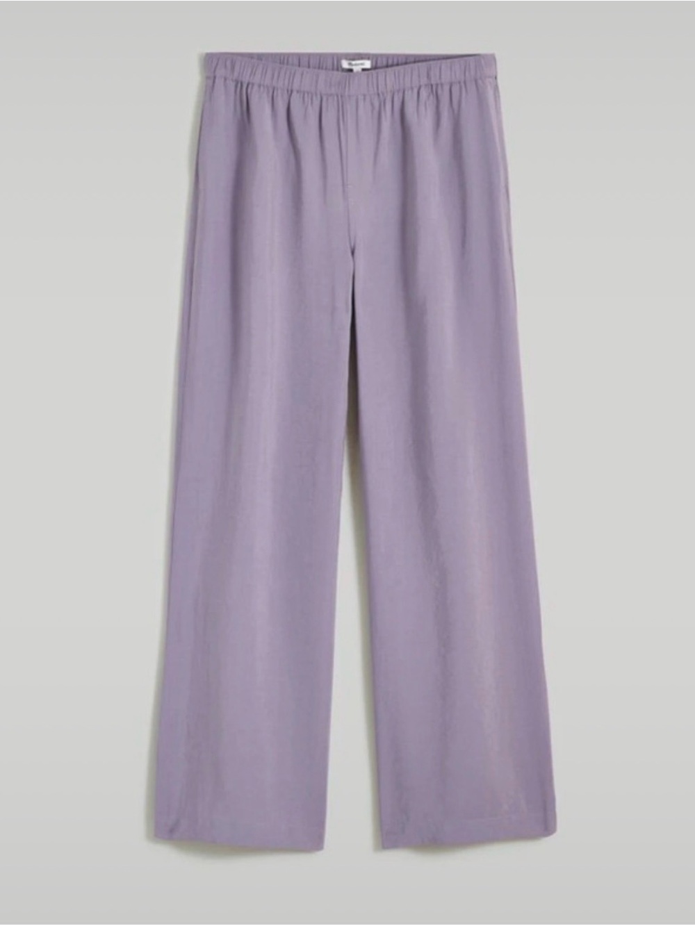 Madewell Soft Drape Relaxed Wide-Leg Pull On Pants in Lavender Small Petite